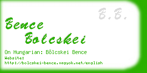 bence bolcskei business card